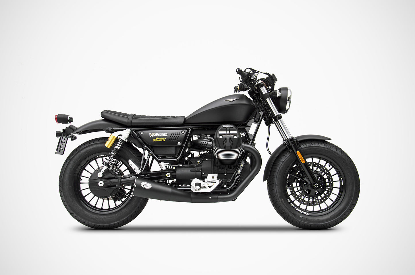 ZARD 'BIG' Dual Slip-on Exhaust for Moto Guzzi V9 Bobber & Roamer