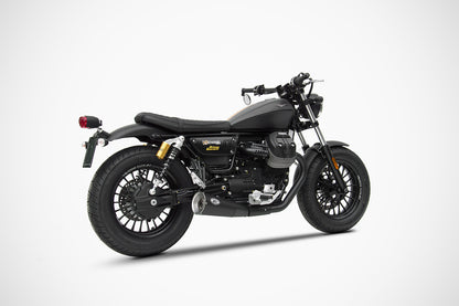 ZARD 'BIG' Dual Slip-on Exhaust for Moto Guzzi V9 Bobber & Roamer