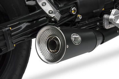 ZARD 'BIG' Dual Slip-on Exhaust for Moto Guzzi V9 Bobber & Roamer