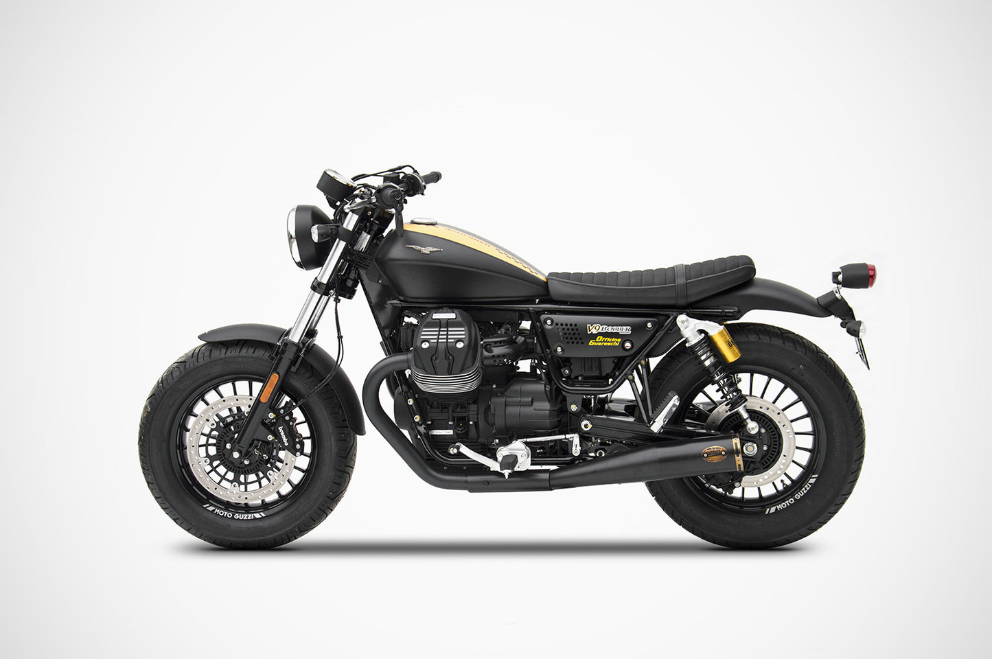 ZARD 'SLIM' Dual Slip-on Exhaust for Moto Guzzi V9 Bobber & Roamer