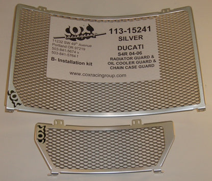 Cox Racing Radiator Guards for the Ducati Monster S4, S4R, and Sport Touring ST2 / ST3 / ST4 /  ST3S and ST4S (97-06)
