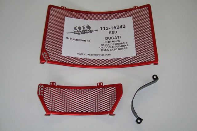Cox Racing Radiator Guards for the Ducati Monster S4, S4R, and Sport Touring ST2 / ST3 / ST4 /  ST3S and ST4S (97-06)