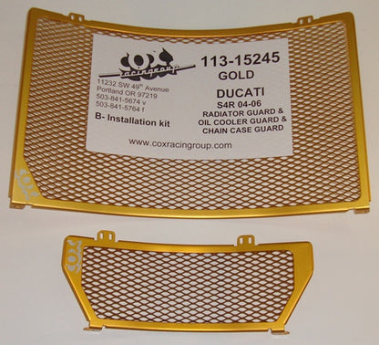 Cox Racing Radiator Guards for the Ducati Monster S4, S4R, and Sport Touring ST2 / ST3 / ST4 /  ST3S and ST4S (97-06)