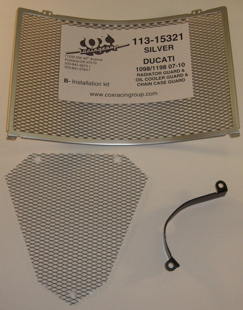 Cox Racing Radiator Guards for the Ducati 1198 / 1098 / R/ S  / 848Evo
