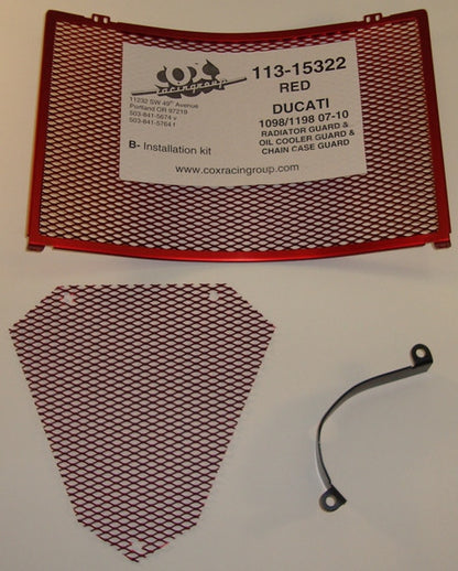 Cox Racing Radiator Guards for the Ducati 1198 / 1098 / R/ S  / 848Evo