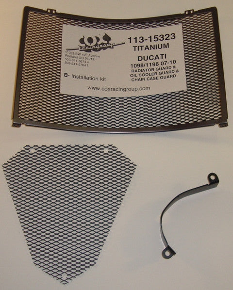 Cox Racing Radiator Guards for the Ducati 1198 / 1098 / R/ S  / 848Evo