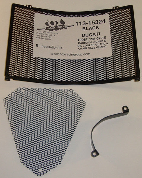 Cox Racing Radiator Guards for the Ducati 1198 / 1098 / R/ S  / 848Evo