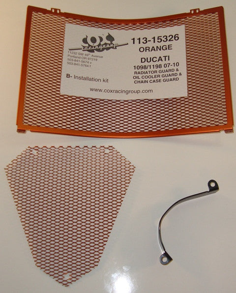 Cox Racing Radiator Guards for the Ducati 1198 / 1098 / R/ S  / 848Evo