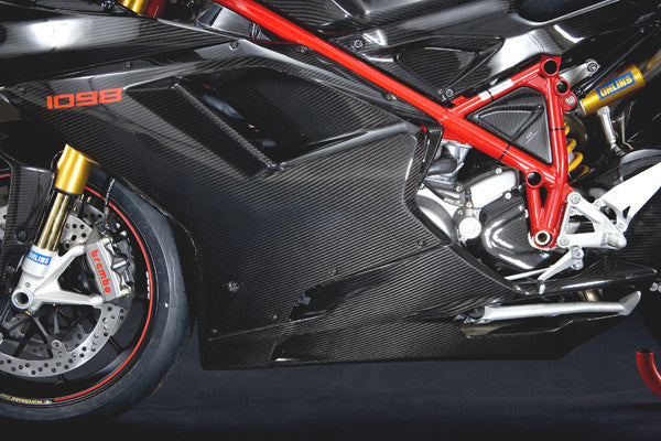 CARBONDRY - DUCATI 848 / 1098 & 1198 CARBON FIBER SIDE FAIRINGS (PAIR)