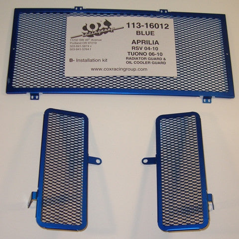 Cox Racing Radiator Guards for the Aprilia RSV 1000 / Mille / R / Factory (04-10) and Tuono 1000 (06-10)