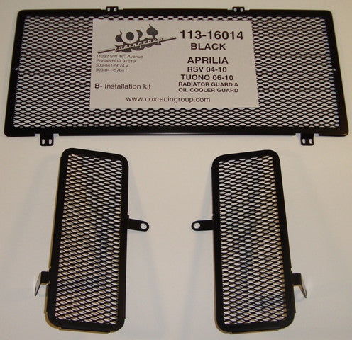 Cox Racing Radiator Guards for the Aprilia RSV 1000 / Mille / R / Factory (04-10) and Tuono 1000 (06-10)