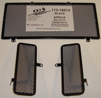 Cox Racing Radiator Guards for the Aprilia RSV 1000 / Mille / R / Factory (04-10) and Tuono 1000 (06-10)