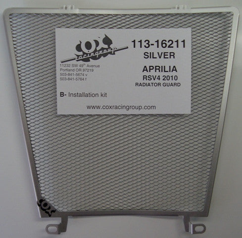 Cox Racing Radiator Guard for the Aprilia RSV4 (2010+)