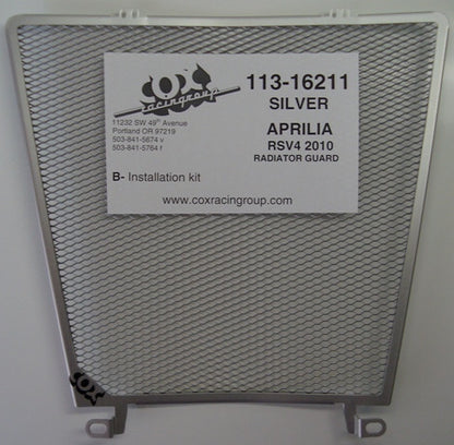 Cox Racing Radiator Guard for the Aprilia RSV4 (2010+)