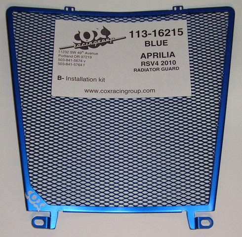Cox Racing Radiator Guard for the Aprilia RSV4 (2010+)