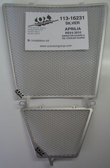 Cox Racing PRO TITANIUM Radiator Guards for the Aprilia RSV4 and Tuono V4 (2010+)