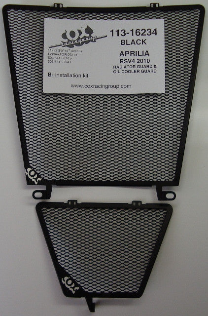 Cox Racing PRO TITANIUM Radiator Guards for the Aprilia RSV4 and Tuono V4 (2010+)