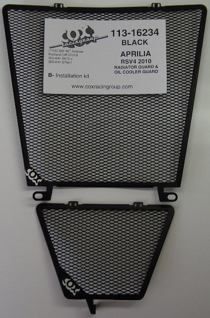 Cox Racing PRO TITANIUM Radiator Guards for the Aprilia RSV4 and Tuono V4 (2010+)