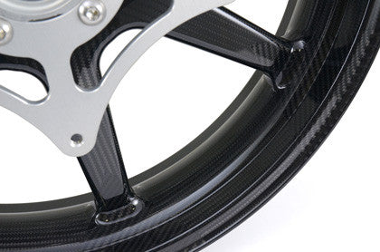 BST Panther TEK 7 Spoke Carbon Fiber Front Wheel for the BMW R nineT (2017+) - w/ Hub Mounted ABS ring - 3.5 x 17
