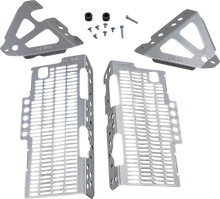 DEVOL Radiator Guards - Brushed Aluminum - Honda 0101-1303