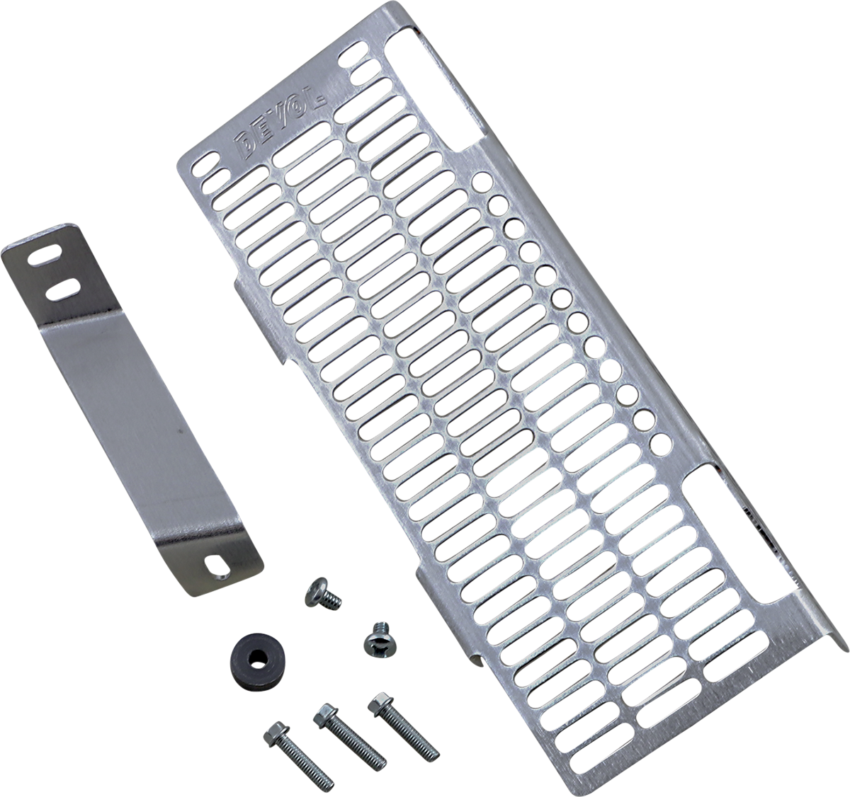 DEVOL Radiator Guard - Brushed Aluminum - Suzuki 0101-4501