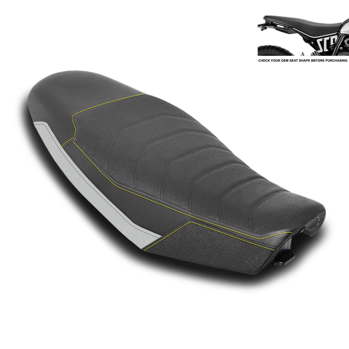 LUIMOTO (Sport Cafe) Rider Seat Cover for the DUCATI SCRAMBLER 800 (2023+)