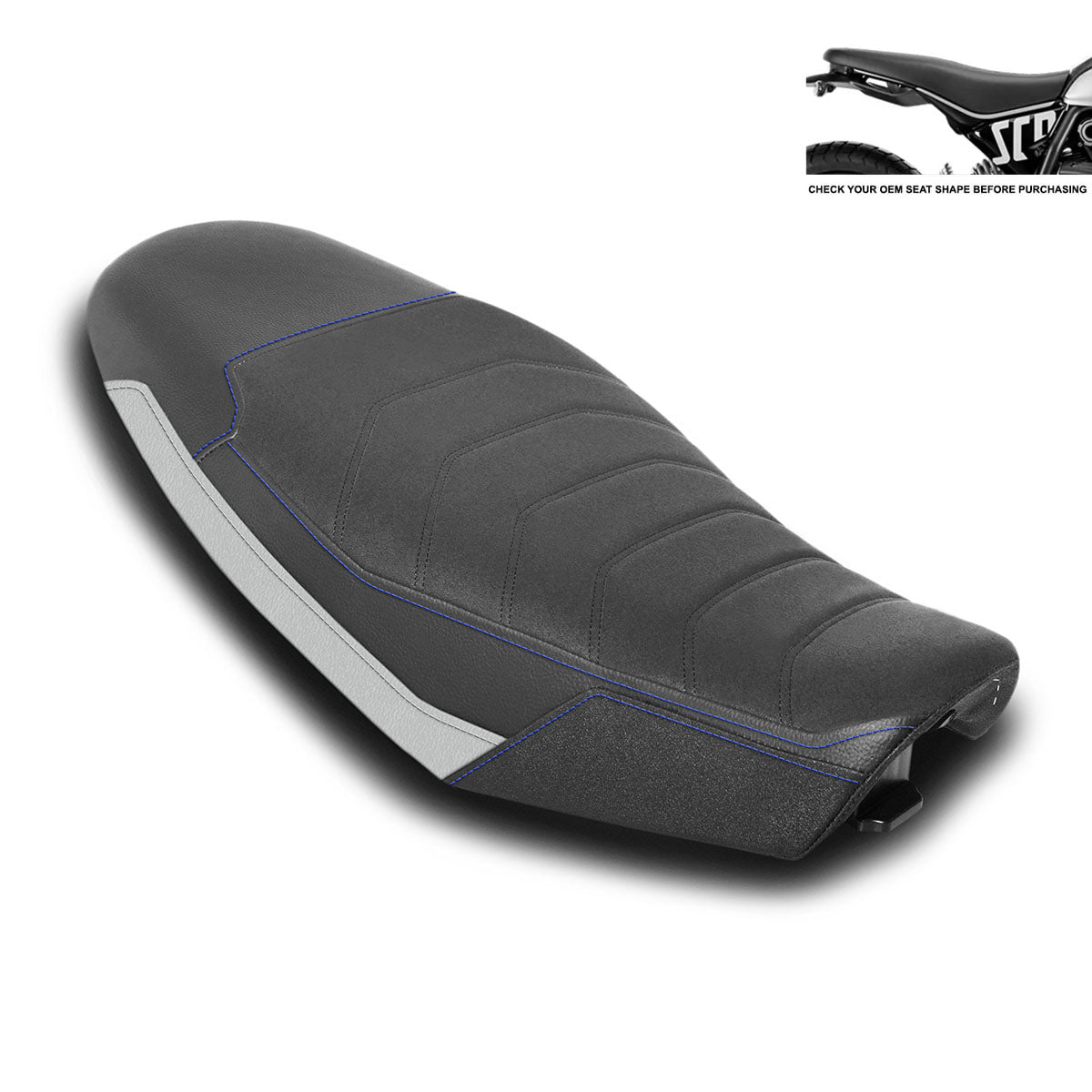LUIMOTO (Sport Cafe) Rider Seat Cover for the DUCATI SCRAMBLER 800 (2023+)