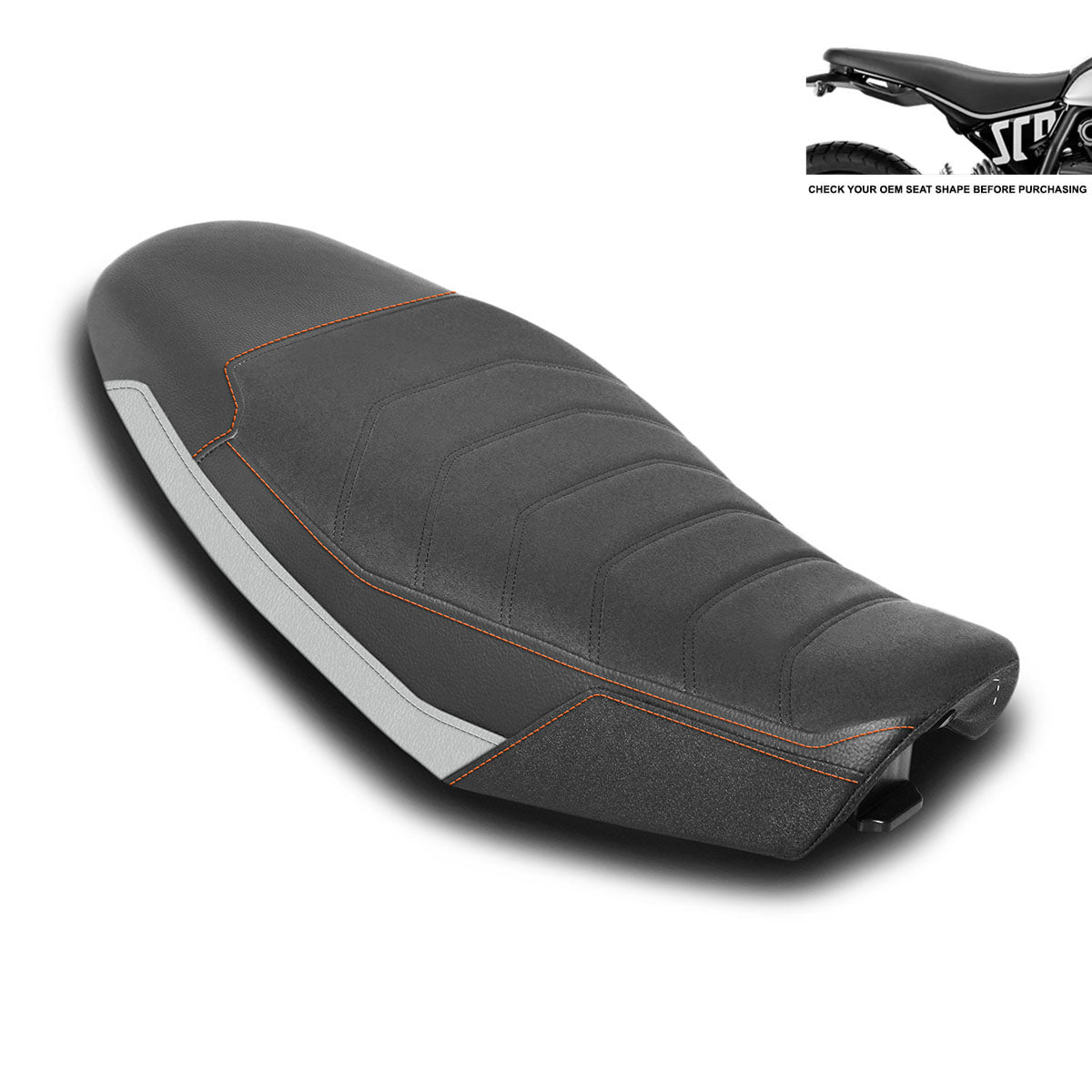 LUIMOTO (Sport Cafe) Rider Seat Cover for the DUCATI SCRAMBLER 800 (2023+)