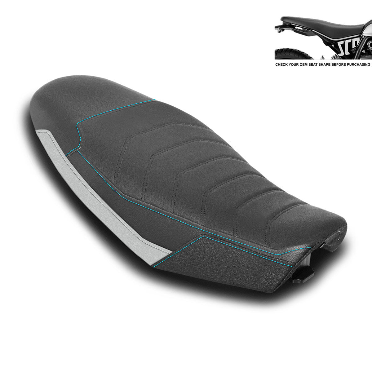 LUIMOTO (Sport Cafe) Rider Seat Cover for the DUCATI SCRAMBLER 800 (2023+)