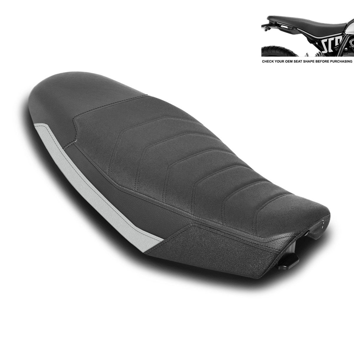 LUIMOTO (Sport Cafe) Rider Seat Cover for the DUCATI SCRAMBLER 800 (2023+)