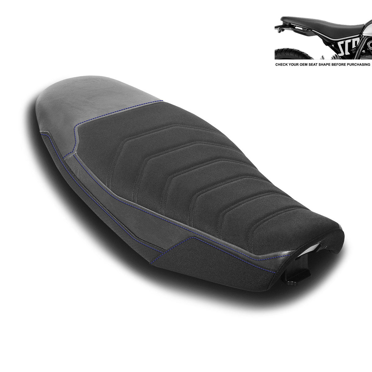 LUIMOTO (Sport Cafe) Rider Seat Cover for the DUCATI SCRAMBLER 800 (2023+)