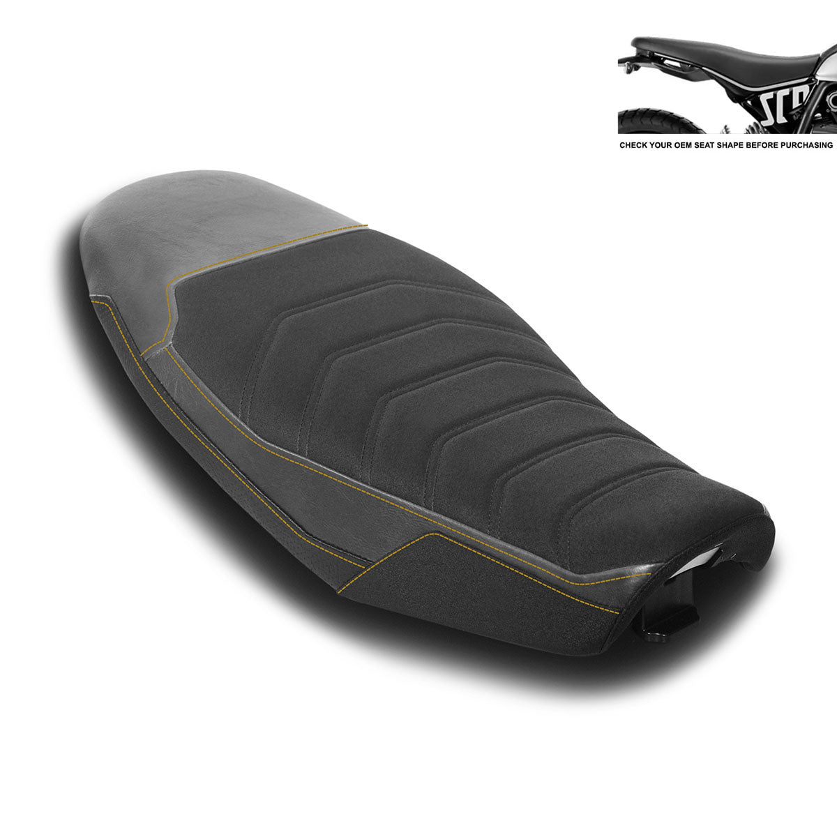 LUIMOTO (Sport Cafe) Rider Seat Cover for the DUCATI SCRAMBLER 800 (2023+)