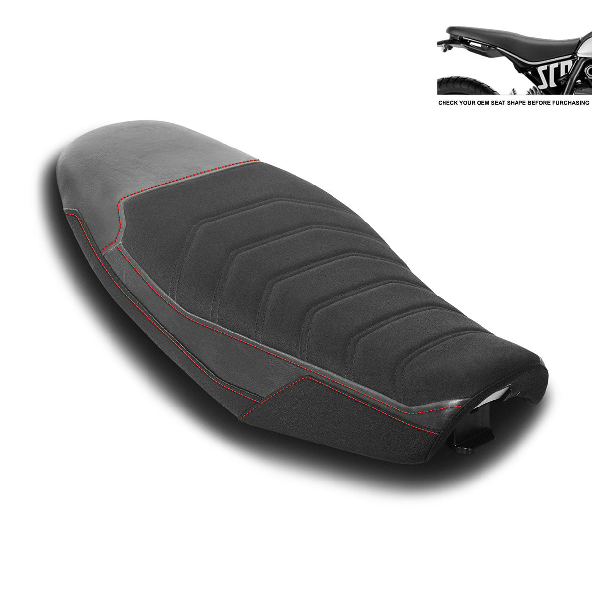 LUIMOTO (Sport Cafe) Rider Seat Cover for the DUCATI SCRAMBLER 800 (2023+)