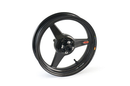 BST Diamond TEK 3 Spoke Carbon Fiber Front Wheel for the Honda Grom (14-21) - 2.5 x 12
