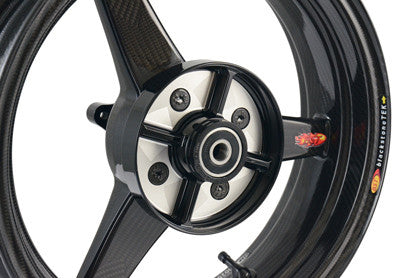 BST Diamond TEK 3 Spoke Carbon Fiber Rear Wheel for the Kawasaki Z125 Pro - 4.0 x 12