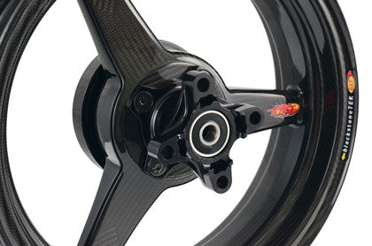 BST Diamond TEK 3 Spoke Carbon Fiber Rear Wheel for the Kawasaki Z125 Pro - 4.0 x 12