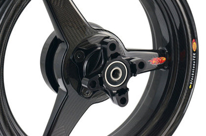 BST Diamond TEK 3 Spoke Carbon Fiber Front / Rear Wheel for the Kawasaki Z125 Pro - 3.5 x 12
