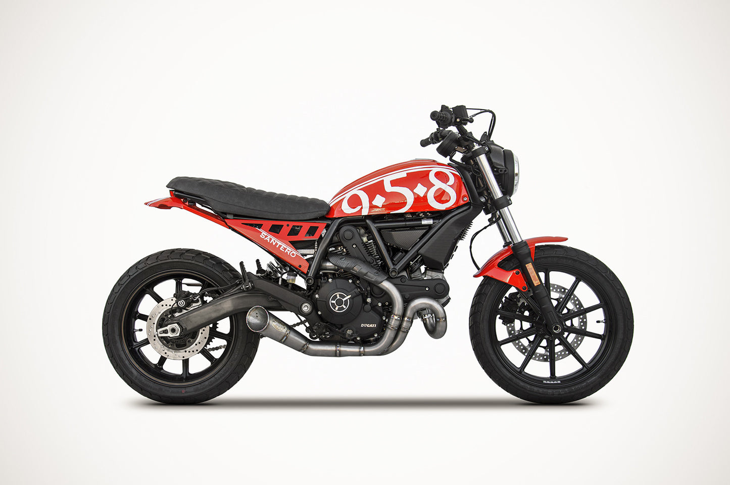 ZARD Slim Seat Lite 'STRIPES' for Ducati Scrambler