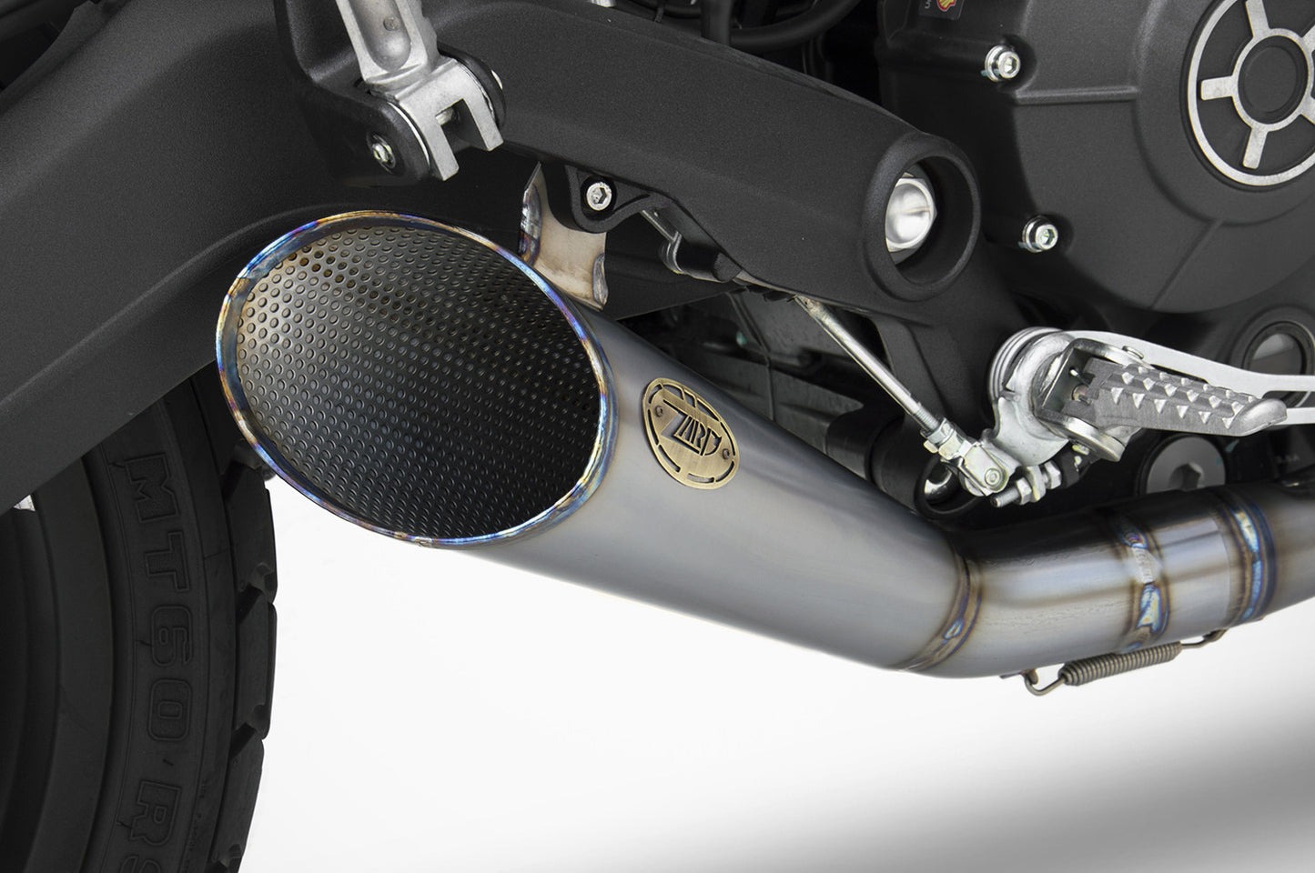 ZARD Full Exhaust with SLASH CUT MUFFLER for Ducati Scrambler