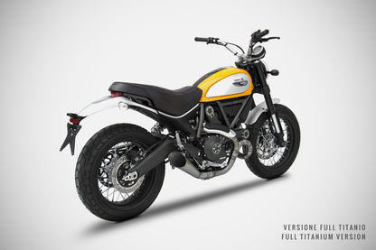 ZARD Full Exhaust with SLASH CUT MUFFLER for Ducati Scrambler