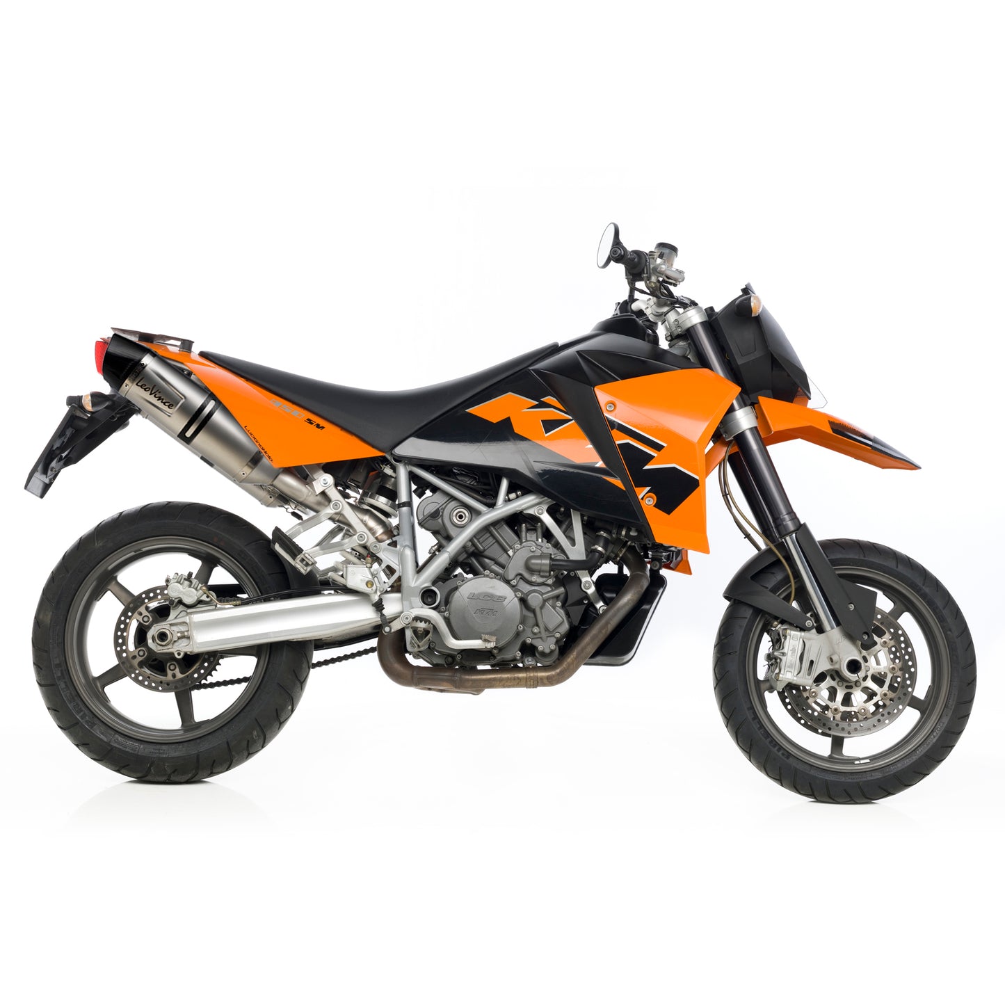 Leo Vince LV One Evo Stainless Steel | 2 Slip-On Exhaust For KTM 990 SMR/990 SM/950 SM Supermoto '09-12/'08-10/'05-08
