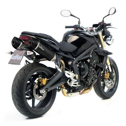Leo Vince LV One Evo Carbon Fiber | 2 Slip-On Exhaust For Triumph Street Triple 675/R '07-12/'09-12