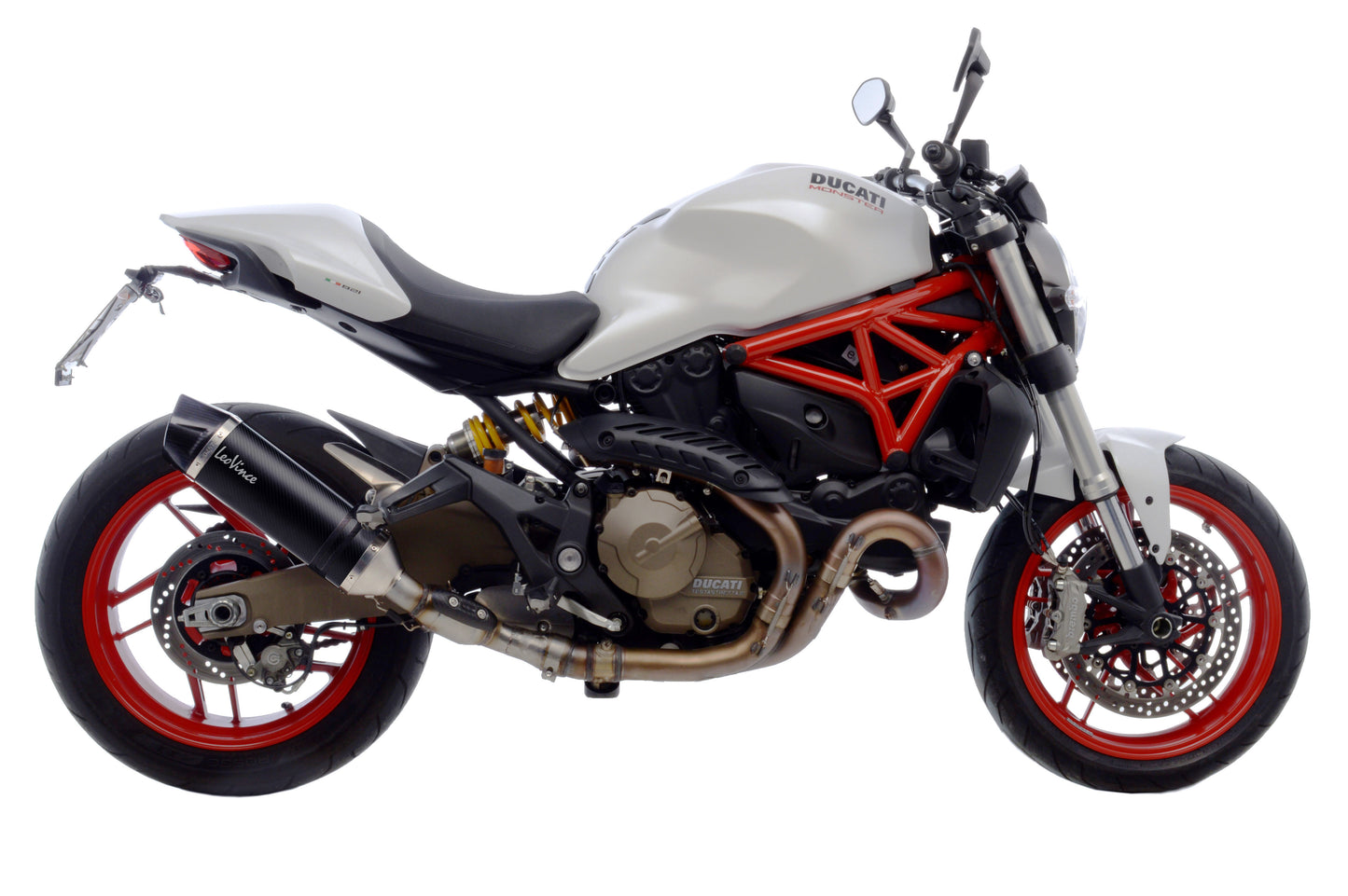 Leo Vince Lv One Evo Carbon Fiber | Slip-On Exhaust For Ducati Monster 821 2014-2016