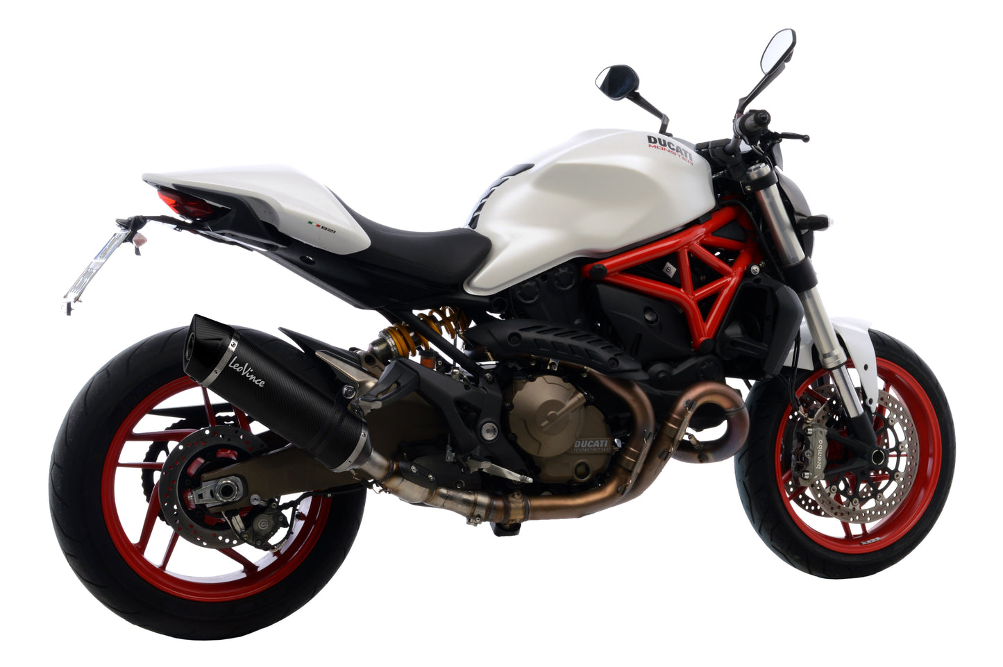 Leo Vince Lv One Evo Carbon Fiber | Slip-On Exhaust For Ducati Monster 821 2014-2016