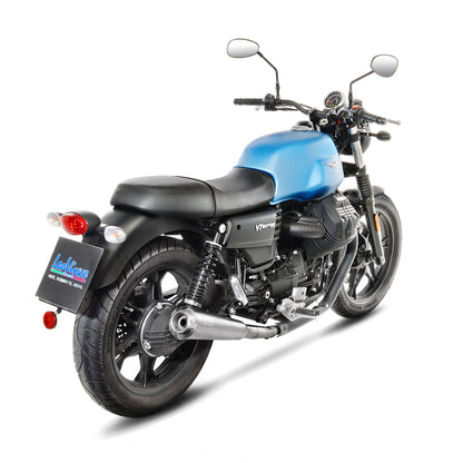 Leo Vince Classic Racer Stainless Steel | 2 Slip-On Exhaust For Moto Guzzi V7 III '17-18