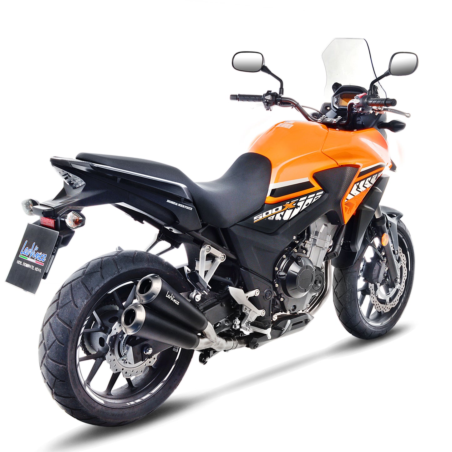 Leo Vince GP Duals Stainless Steel | Slip-On Exhaust For Honda CBR500R '13-19, CB500X '12-19, CB500F '13-19