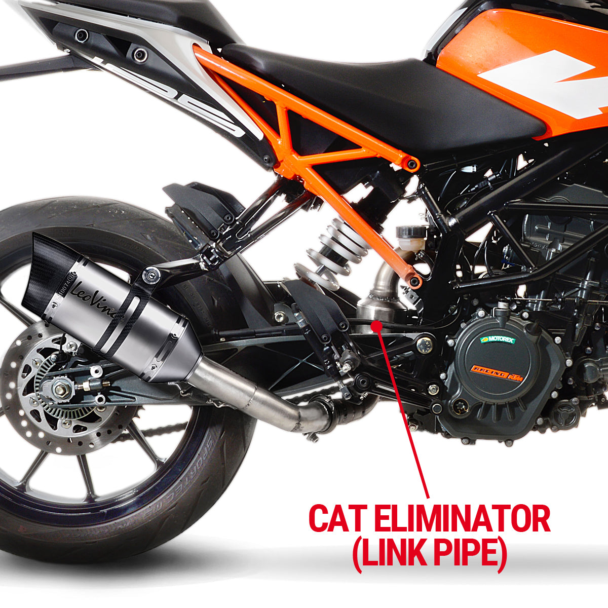Leo Vince Cat Eliminator (Link Pipe) For KTM Duke 390/RC 390/Duke 125/RC 125 '17-19