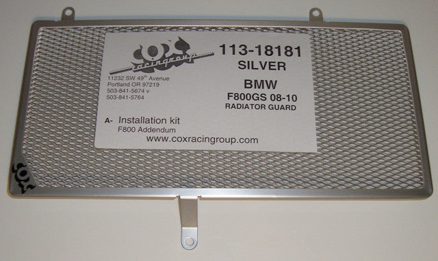 Cox Racing Radiator Guards for the BMW F800GS (08-13)