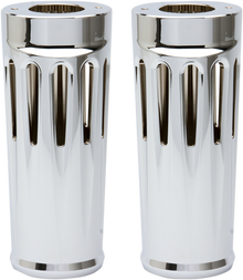 ARLEN NESS Fork Boot Covers - +2" - Chrome - Deep Cut - FL 20-027