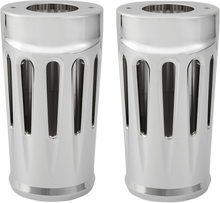 ARLEN NESS Fork Boot Covers - Chrome - Deep Cut - FL 20-032